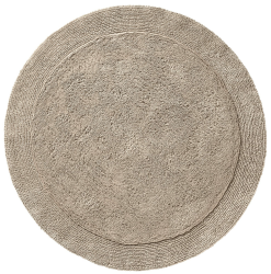 Erwin Müller Badematte, Badteppich Uni Serie Stuttgart - extra dick, hohe Saugfähigkeit, 100% Baumwolle - Größe rund: 90 cm Ø Taupe Angebot bei HelloDeals