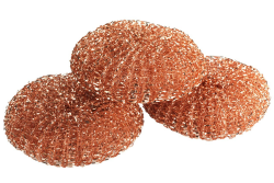 Maximex Kupfer-Putzlinge 3er Set, Putzschwamm mit antibakterieller Wirkung, Kratzfreie Beseitigung von Eingebranntem, je Ø 9 x 2,2 cm Angebot bei HelloDeals