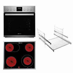 Bauknecht HEKO 466 Hydro Herd-Kochfeld-Kombination /Glaskeramik-Kochfeld (60 cm) / Hydrolyse-Reinigungsfunktion / Backauszug mit 2 Ebenen / Garraumvolumen 65 Liter / PowerHeißluft [Energieklasse E] Angebot bei HelloDeals