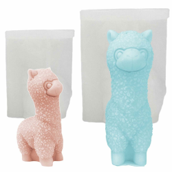 Alpaka Silikonform WISIRENT, 2 Stück 3D Kerzenform gießformen, Diy Formen Schaf Alpaka-Silikonform Tiere für Diy Kerzen, Sojawachs Kerzen, Handwerk Angebot bei HelloDeals