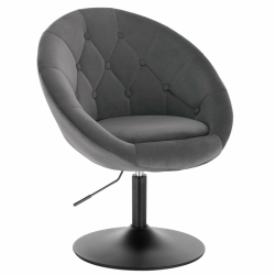 WOLTU 1 x Barsessel Loungesessel mit Armlehne, stufenlose Höhenverstellung, Samt, Dunkelgrau Angebot bei HelloDeals