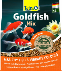 Tetra Pond Goldfish 3in1 Mix - Fischfutter-Mischung aus Flocken, Sticks und Gammarus für alle Goldfische und Kaltwasserfische im Teich, 4 L Beutel Angebot bei HelloDeals