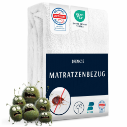 Dreamzie Matratzenbezug 140x200x20 cm gegen Milben und Bettwanzen - Milbenbezug Matratzen Komplett mit Reißverschluss - Matratzenschoner 140x200cm für Allergiker - Wasserdicht, Bi-Ome und Öko-Tex Angebot bei HelloDeals