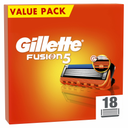 Gillette Fusion 5 Rasierklingen für Rasierer, 18 Ersatzklingen für Nassrasierer Herren mit 5-fach Klinge, Made in Germany Angebot bei HelloDeals