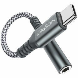 Adapter USB C auf Klinke,USB C Kopfhörer Adapter 3.5 mm Type C auf AUX,kompatibel mit iPhone 15/Samsung Galaxy S24 Huawei P50/Mate Pixel,iPad Angebot bei HelloDeals