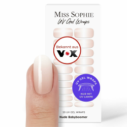 Original Miss Sophie UV Gel Nagelfolien Nude Babyboomer UV I 20 UV Gel Nagellack-Streifen mit Farbverlauf I Für Finger- & Fußnägel Angebot bei HelloDeals