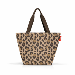 reisenthel shopper M in Leo Macchiato – Geräumige Shopping Bag und edle Handtasche in einem – Aus wasserabweisendem Material Angebot bei HelloDeals