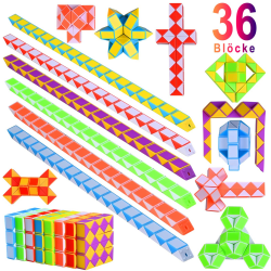 GOLDGE Mitgebsel Kindergeburtstag, 15er 36 Blöcke Magische Schlange Kleine Geschenke für Kinder, Give Aways Kindergeburtstag Gastgeschenke, Adventskalender Füllung Kinder, Nikolaus Geschenke Kinder Angebot bei HelloDeals