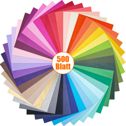 VGOODALL 500 Blatt Transparentpapier Bunt, 40 Farben Seidenpapier Tissue Paper Glanzpapier zum Basteln Bastelpapier für Geburtstag Hochzeit Weihnachten Dekoration Verpackung (29x20cm) Angebot bei HelloDeals