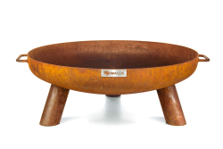 Finnwerk HARRI Feuerschale Rostoptik 80 cm - Exklusiver Stahl mit edler Rost-Patina - Feuerschalen für den Garten - Dekorativ und Rustikal - Feuerschalen Deckel separat erhältlich Angebot bei HelloDeals