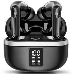 JBMI Kopfhörer Kabellos Bluetooth 5.3, In Ear mit 4 ENC Mikrofon Bluetooth Kopfhörer, 60 Std Stereo Kabellose Kopfhörer Noise Cancelling Earbuds, USB-C, IP7 Wasserdicht Ohrhörer für Arbeit Schwarz Angebot bei HelloDeals