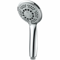 GRIFEMA COMPLENTOS-G804 Wassersparende Handbrause, Gross (Durchmesser, 100mm), 3 Strahlarten/Runder Duschkopf mit Regendusche und Massage Funktion, Chrom Angebot bei HelloDeals