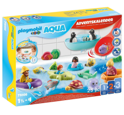 PLAYMOBIL 1.2.3 Aqua 71086 Adventskalender für Kinder: Badespaß, Mit schwimmfähigen Tieren, Badewannenspielzeug, Spielzeug für Kinder ab 1,5 Jahren Angebot bei HelloDeals