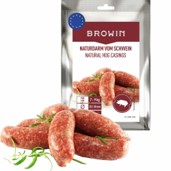 BROWIN® Naturdarm für Wurst | Premium Naturdarm für hausgemachte Würstchen, Wacholderwurst, Weißwurst, Bratwurst (Kaliber 28/30 mm, 15 m, Schweinedarm) Angebot bei HelloDeals