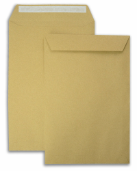 50x Versandtaschen DIN C4 Briefumschläge für A4 braun peal&seal Klebestreifen ohne Fenster 324x229mm Angebot bei HelloDeals