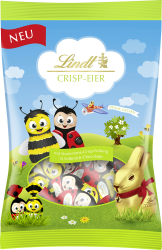 Lindt Schokolade Crisp-Eier | 86 g Beutel | Alpenvollmilcheier mit zarter Haselnusscrème-Crips-Füllung zu Ostern | Oster Schokolade für Kinder | Schokoladengeschenk | Ostereier | Schokoeier Angebot bei HelloDeals