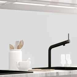 Küchenrückwand selbstklebend matt - PURE WHITE - 1.8mm, versteift, jeder Untergrund ist möglich, PET Material, PREMIUM 60 x 80cm H 60 cm x B 80 cm Pure White (Seidenmatt) Angebot bei HelloDeals