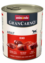 Animonda GranCarno Hundefutter, Nassfutter für erwachsene Hunde, Rindfleisch pur, 800g Angebot bei HelloDeals