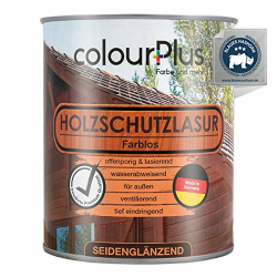 ColourPlus Holzschutzlasur Außen 750ml - Transparent - Wetterfeste Holz Lasur für aussen. Mit UV-Schutz. Ideal für Gartenmöbel & Zäune. Professioneller Außenschutz gegen Feuchtigkeit & Sonne. Angebot bei HelloDeals