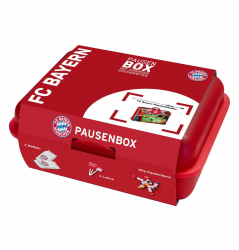 FC Bayern München FCB Pausenbox Brotbox Lunchbox mit Süßigkeiten 210 g, 0095146 Angebot bei HelloDeals