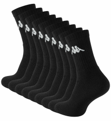 Kappa 6-9 oder 12 Paar Original Tennissocken, Sportsocken, Arbeitssocken, Schwarz - Cottonprime Angebot bei HelloDeals