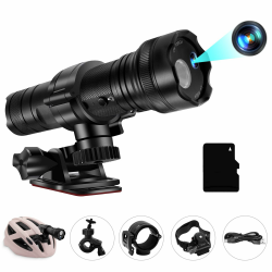LXMIMI Sportkamera HD 1080P Mini DV Kamera, 120° Motorrad Sport Kamera, Helm Action Kamera, Fahrrad Sport Video Kamera, Outdoor Torchlight Sport Kamera mit 32GB Micro SD Karte Beinhaltet Angebot bei HelloDeals