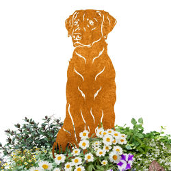 Terma Stahldesign Labrador Edelrost Hund Gartenstecker Handmade Germany gartendeko aus Rost-Metall deko rostoptik Rostfiguren Tiere rostfiguren Garten Rostdeko Angebot bei HelloDeals