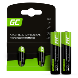 GREEN CELL Akku 800 mAh 1.2V [2 Stück] Batterien AAA, AAA Akkus Wiederaufladbar, Sofort Einsatzbereit, Geringe Selbstentladung, Ohne Memory-Effekt, AAA batterien Set Angebot bei HelloDeals