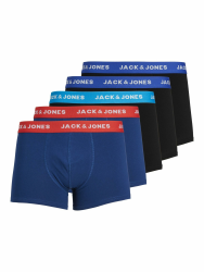 JACK & JONES Male Shorts 5er-Pack Herrenunterwäsche in Größe XS–XXL L Blau (Surf The Web Detail: Surft The Web/Estate Blue/ Blue Jewel) Angebot bei HelloDeals