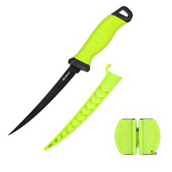Seaknight Angelmesser 5" 7" 9" Rasiermesser scharfe Edelstahlklinge Filetmesser Rutschfester Gummigriff inklusive Schutzscheide und Schärfer (7") Angebot bei HelloDeals