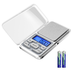 Fousenuk Küchenwaage Digital, Digitalwaage Hochpräzise 500g / 0.01g Lebensmittelwaage Edelstahl Haushaltswaage mit Lcd Display und Tara Funktion, Taschenwaage für Lebensmittel, Schmuck, Kaffee Angebot bei HelloDeals