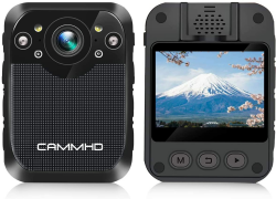 CAMMHD Bodycam Körperkamera Nachtsicht Loop-Aufnahme 1296p Polizeikamera Bewegungserkennung 5-8 Stunden (D1-64G) Angebot bei HelloDeals