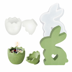 ChunDA Silikonformen Gießformen Ostern Silikonform, Ostern Hase Ostereier Gießformen, 3D Osterhase Ostereier für Dekorative Lagerung Angebot bei HelloDeals
