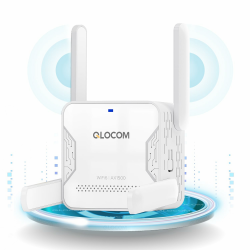 QLOCOM 2025 Neuestes AX1500 WiFi 6 WLAN Verstärker Repeater, Dualband 5.8GHz & 2.4GHz WiFi Booster mit Ethernet Port, Einfache Einrichtung, kompatibel zu Allen WLAN Geräten Angebot bei HelloDeals