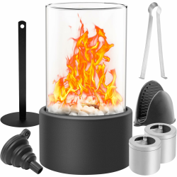 Cisivis Bioethanol Tischkamin Premium Tischfeuer | Regulierbarer Ethanol Kamin | Tischkamin Ethanol | Bio Ethanol Tischfeuer Outdoor & Indoor | Ethanol Tischkamin, Schwarz Angebot bei HelloDeals