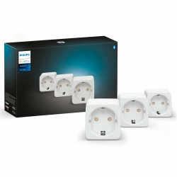 Philips Hue Smart Plug weiß, smarte Steckdose, kompatibel mit Amazon Alexa (Echo, Echo Dot), 3-er Pack Angebot bei HelloDeals