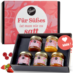 Gepp's Feinkost Frühstück Marmeladen Set I Mini Konfitüren in verschiedenen Geschmacksrichtungen I Geschenkset mit Spezialitäten wie Mango Ingwer Erdbeer & Champagner Fruchtaufstrich Angebot bei HelloDeals