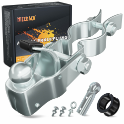 NICEDACK Anhängerkupplung für Fahrrad, Kupplung Lastenanhänger, Verzinkter Stahl Fahrradanhänger Kupplung Kompatibel mit gängigen Fahrradsattelstützen, Fahrrad Anhängerkupplung Angebot bei HelloDeals