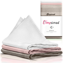 mysimaa Mikrofasertücher 40x40 – Fenstertuch Streifenfrei, Autopflege, Putzlappen Küche - Reinigungstücher und Putztücher ohne Putzmittel, Microfasertücher Auto, Staubtücher Putztücher Angebot bei HelloDeals