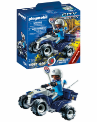 PLAYMOBIL | City Action | Polizei-Speed Quad mit Rückzugsmotor | Spielzeug für Kinder ab 4 Jahren | 71092 Angebot bei HelloDeals