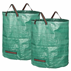 GardenMate 2X 272l Gartensack Laubsack Gartenabfallsack stabil - Gartensäcke für Gartenabfälle - Laubsäcke Rasenschnitt - Grünschnittsäcke faltbar, groß, robust aus Polypropylen-Gewebe 150GSM Angebot bei HelloDeals