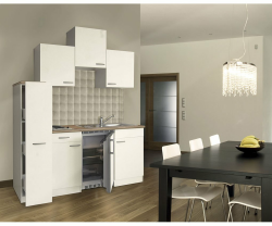 Küche Miniküche Singleküche Küchenzeile Küchenblock Weiß Luis 180 cm Respekta Angebot bei HelloDeals