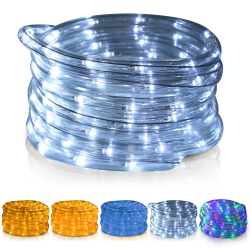 SWANEW LED Lichterschlauch, 20M 480 LEDs lichtschlauch Lichterkette außen, IP20 Wasserfest Led Schlauch außen, Garten-Party-Festbeleuchtung (kaltweiß Angebot bei HelloDeals