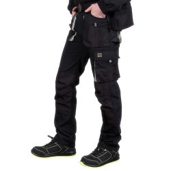REIS Men's FORECO-T_BJS Work Utility Pants, Schwarz-Hellgrau, 48 Angebot bei HelloDeals