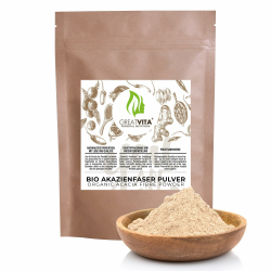 Bio Akazienfasern Pulver 400g, E414 Premium Qualität, 90% Ballaststoffe, löslich & geschmacksneutral | Gummi Arabicum, vegan, gluten- und laktosefrei | Made in Germany DE-ÖKO-037 | GreatVita Angebot bei HelloDeals