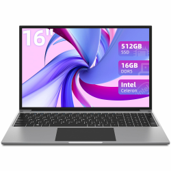 jumper Laptop 16 Zoll FHD, 16GB RAM 512GB SSD, Celeron bis 3.4GHz Notebook, 1920 x 1200 IPS, 2.4G + 5G WiFi, USB 3.0 ×2, Bluetooth 4.0, Grau Angebot bei HelloDeals