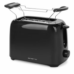 Emerio Toaster für 2 Toastscheiben mit herausnehmbarer Krümelschublade + Unterbrechungstaste + 6 einstellbare Bräunungsstufen + Brötchenaufsatz + Kabelaufwicklung | BPA frei | 700W | TO-128676.3 Angebot bei HelloDeals