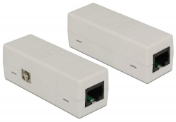 DeLock Netzwerk Isolator Überspannungsschutz Blitzschutz 6 kV RJ45, 62619, grau Angebot bei HelloDeals