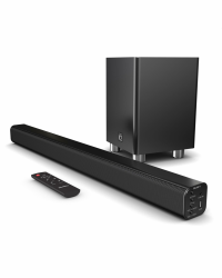 Majority K2 Soundbar, leistungsstark, kabellos, 150 W, mit Surround-Sound, Subwoofer, Bluetooth, HDMI Arc (CEC), große Fernbedienung, AUX, USB, UKW-Radio, optischer Eingang, Cinch-Kabel (schwarz) Angebot bei HelloDeals