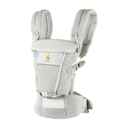 Ergobaby Adapt Babytrage für Neugeborene ab Geburt, 3-Positionen SoftFlex Mesh Ergonomische Babybauchtrage Rückentrage Baby-Tragetasche, Pearl Grey Angebot bei HelloDeals